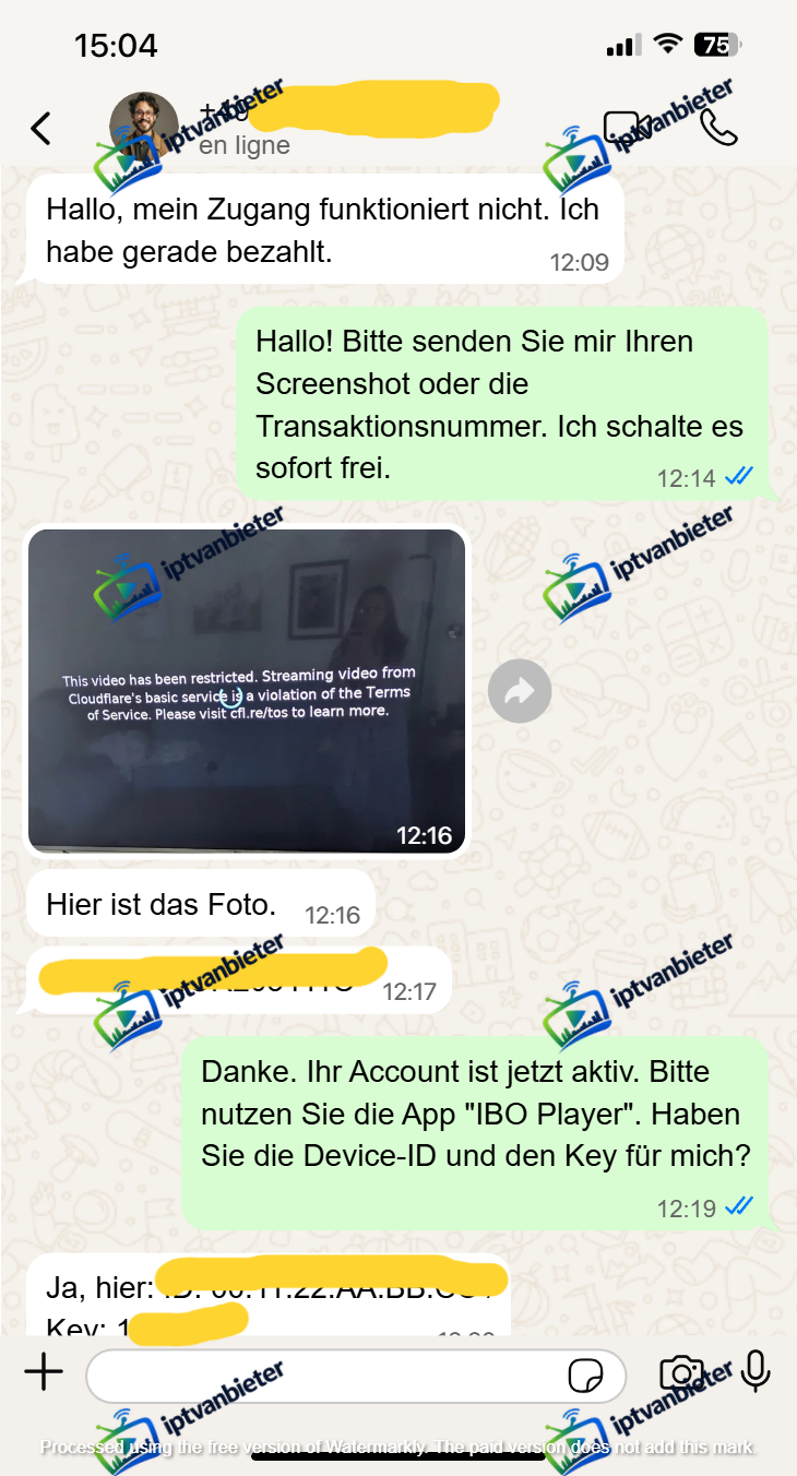WhatsApp Aktivierung Screenshot 3