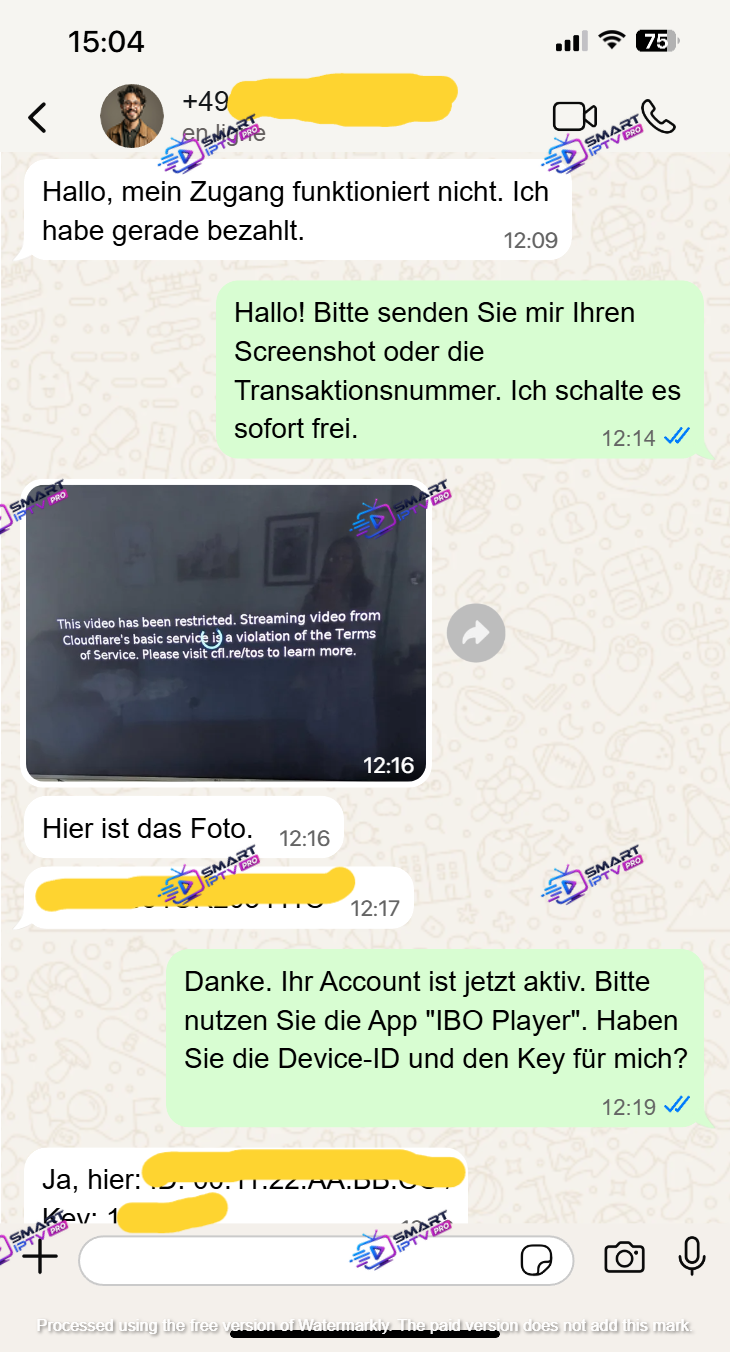 WhatsApp Aktivierung Screenshot 3