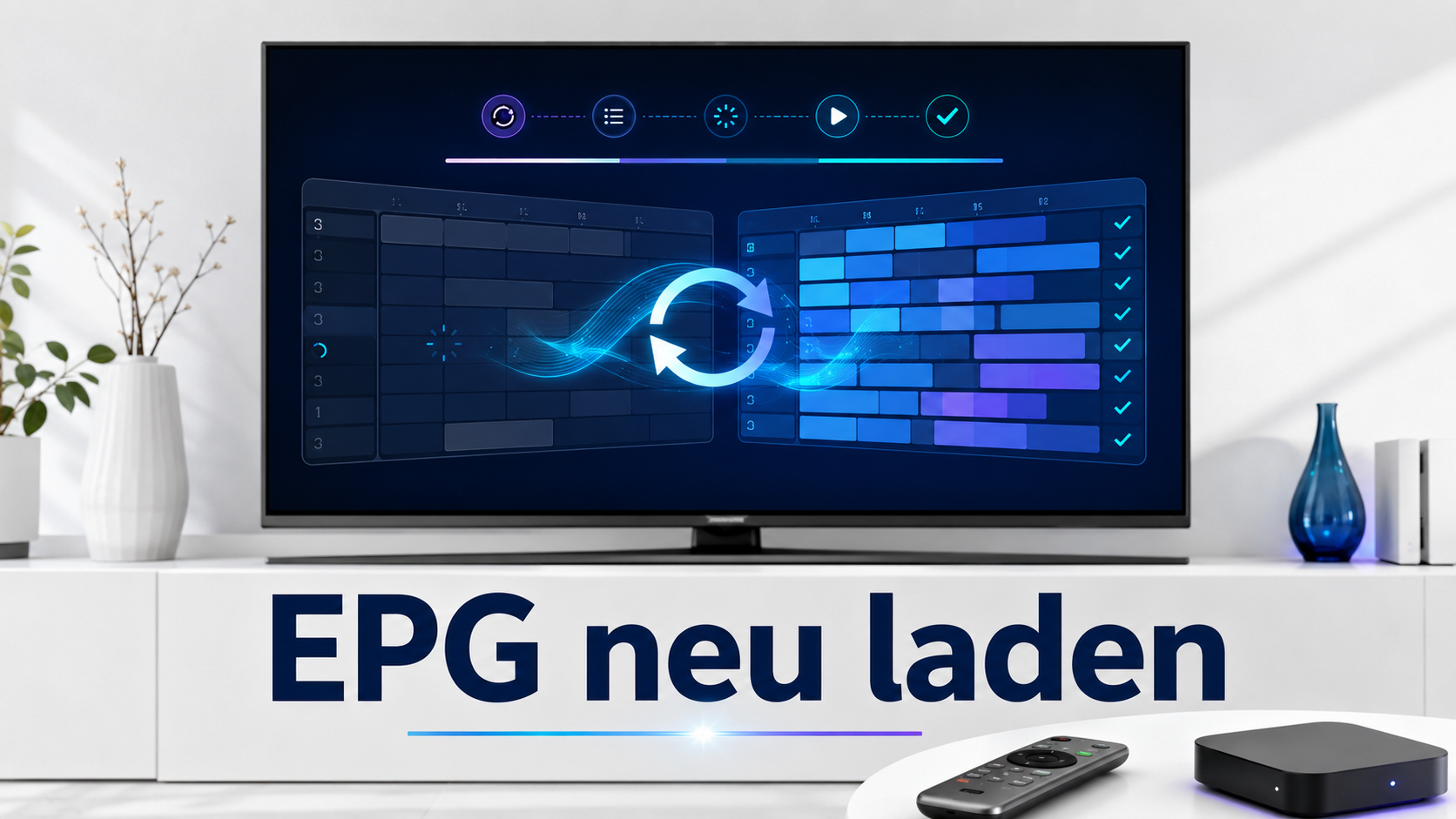 IPTV EPG aktualisieren und Programmdaten auf Smart TV und Streaming-Player neu laden